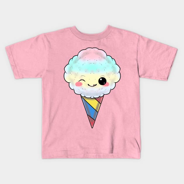 Cute Cotton Candy Kids T-Shirt by rvkhart